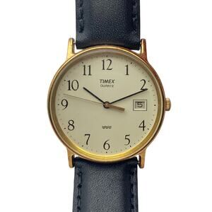 VTG Timex LA Cell Mens Watch 32mm - Fresh Battery - Adjustable Leather Strap WR